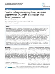 SOMEA: self-organizing map based extraction algorithm for DNA motif identification with heterogeneous model