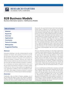 B2B Business Models
