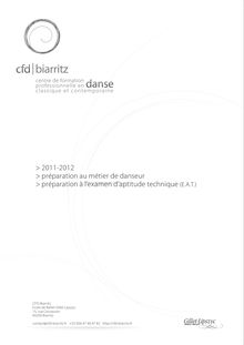 2011-2012  préparation au métier de danseur  préparation à l ...