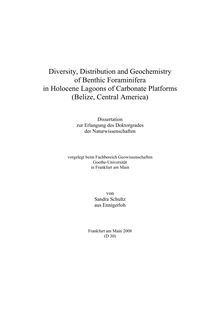 Diversity, distribution and geochemistry of benthic foraminifera in Holocene lagoons of carbonate platforms (Belize, Central America) [Elektronische Ressource] / von Sandra Schultz