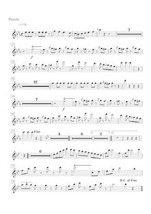 Partition Piccolo, Radetzky March, Op.228, Strauss Sr., Johann