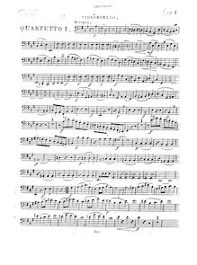 Partition violoncelle, 6 flûte quatuors, Op.62, Quatuors pour flûte, violon, alto et violoncelle