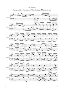 Partition complète, Fantasia furs clavier, D major, Haltmeier, Carl Johann Friedrich