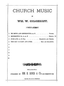 Partition complète, Benedictus No. 2 en F, F major, Gilchrist, William Wallace