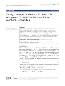 Strong convergence theorem for amenable semigroups of nonexpansive mappings and variational inequalities