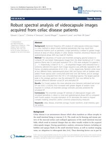 Robust spectral analysis of videocapsule images acquired from celiac disease patients