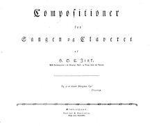 Partition Vol. 1, Compositions pour voix et Piano, Compositionen for Sangen og Claveret