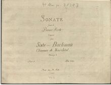 Partition complète, Piano Sonata, Op.1, G minor, Bachmann, Joseph Siegmund