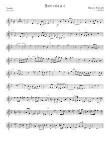 Partition viole de gambe aigue, Fantazias et en Nomines, Purcell, Henry par Henry Purcell
