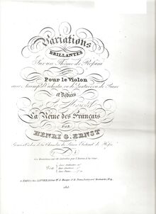 Partition Title page, Variations brilliantes sur un Thème de Rossini, Op. 4