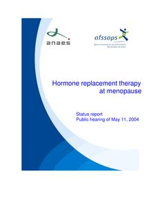 Les traitements hormonaux substitutifs de la ménopause - Hormone replacement therapy - Guidelines