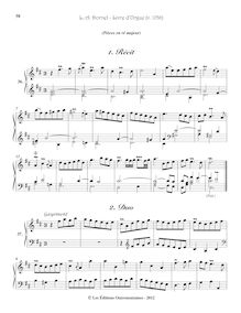 Partition 3, Récit - 3, Duo, Pièces d orgue, Livre d orgue, Dornel, Antoine