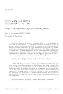 Felipe V en Barcelona: un futuro sin futuro