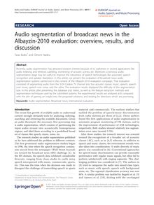 Audio segmentation of broadcast news in the Albayzin-2010 evaluation: overview, results, and discussion
