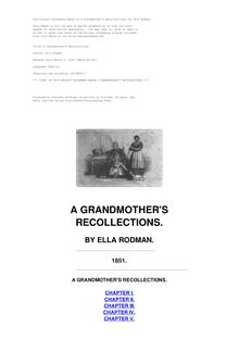 A Grandmother s Recollections