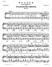 Partition complète, Waltz, A♭ major, Chopin, Frédéric par Frédéric Chopin