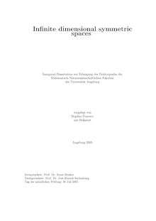 Infinite dimensional symmetric spaces [Elektronische Ressource] / vorgelegt von Bogdan Popescu