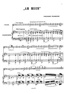 Partition violon et partition de piano, partition de violon, Schwanengesang