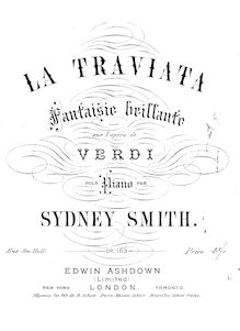Partition complète, Fantaisie Brillante on Verdi s La Traviata, Smith, Sydney