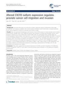 Altered CXCR3 isoform expression regulates prostate cancer cell migration and invasion