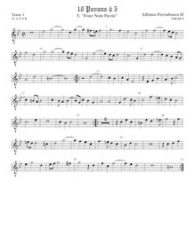 Partition ténor viole de gambe 2, octave aigu clef, Pavan à 5 No.4