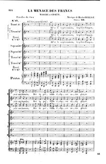Partition complète, La menace des Francs, Vox populi, No. 1, Berlioz, Hector