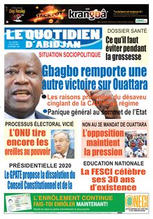 Le Quotidien d’Abidjan n°2935 - du lundi 28 septembre 2020