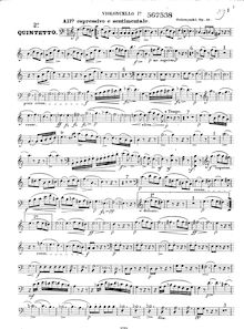 Partition violoncelle 1, corde quintette No.2, Op.40, A minor, Dobrzyński, Ignacy Feliks