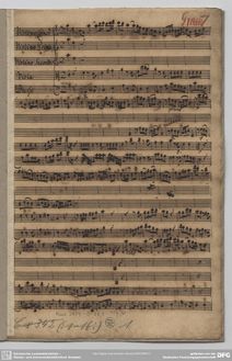 Partition complète, violon Concerto en A minor, A minor, Graun, Johann Gottlieb
