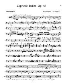 Partition violoncelles, italien Capriccio, Op.45, Итальяанское каприччио (Italyanskoe kaprichchio), Capriccio Italien