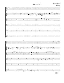 Partition Fantasia VdGS No.1 - partition complète (Tr Tr A T B B), fantaisies pour 6 violes de gambe
