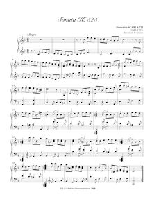 Partition Sonata, K.525, 55 clavier sonates, Keyboard, Scarlatti, Domenico