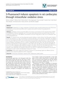 5-Fluorouracil induces apoptosis in rat cardiocytes through intracellular oxidative stress