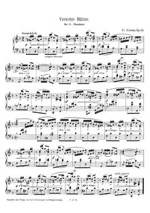 Partition No.2 - Plauderei, Verwehte Blätter, Op.10, Zierau, Fritz