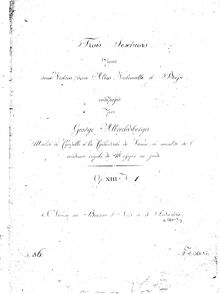 Partition sextuors 1-3, 3 corde sextuors, Op.13, Albrechtsberger, Johann Georg