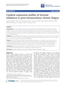 Cytokine expression profiles of immune imbalance in post-mononucleosis chronic fatigue