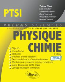 Physique-chimie ; PTSI ; nouveaux programmes