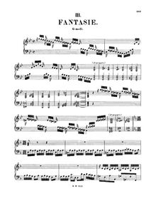 Partition complète, Fantasia, G minor, Bach, Johann Sebastian