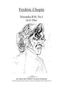 Partition Mazurka No.1 en G major (A4), Mazurkas, Op.67 (Posthumous)