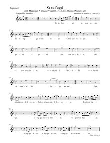 Partition Soprano 1 enregistrement , Madrigali A Cinque Voci [Libro Quinto] par Carlo Gesualdo