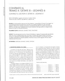 Contrato 6. Tramo X: Getafe 8 - Leganés 6 (Contract 6: Section X. Getafe 8 - Leganés 6)