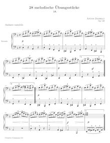 Partition No. 18, 28 Melodische übungstücke, Melodic Practice Pieces