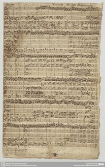 Partition complète, violon concerts Op.1, A, Brescianello, Giuseppe Antonio