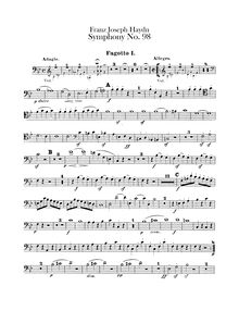 Partition basson 1, 2, Symphony No.98 en B♭ major, Sinfonia No.98