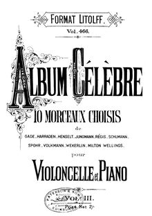 Partition de piano et partition de violoncelle, Melodie par Ethel Rosalie Harraden