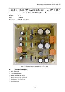 Projet 1 - Réalisation de circuits imprimés IUT4 2004/2006 
