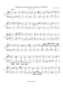 Partition complète, Adagio en Gypsy A minor Op.23 No.2, Gypsy A minor