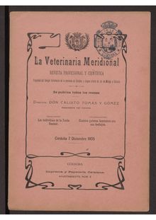La Veterinaria Meridional, n. 05bis (1905)