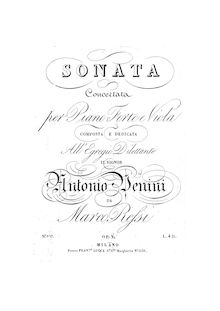 Partition de piano, partition de viole de gambe, Sonata Concertata, Op.5