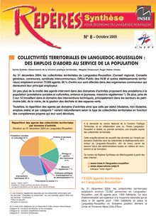 Collectivités territoriales en Languedoc-Roussillon : des emplois d abord au service de la population